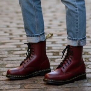 DR. MARTENS Boots 1460 Oxblood Red Women’s Size 10 Combat FAST SHIPPING 3344
